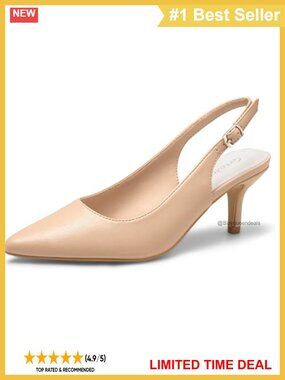 Kitten Heel Pointed Toe Slingback Dress Pumps